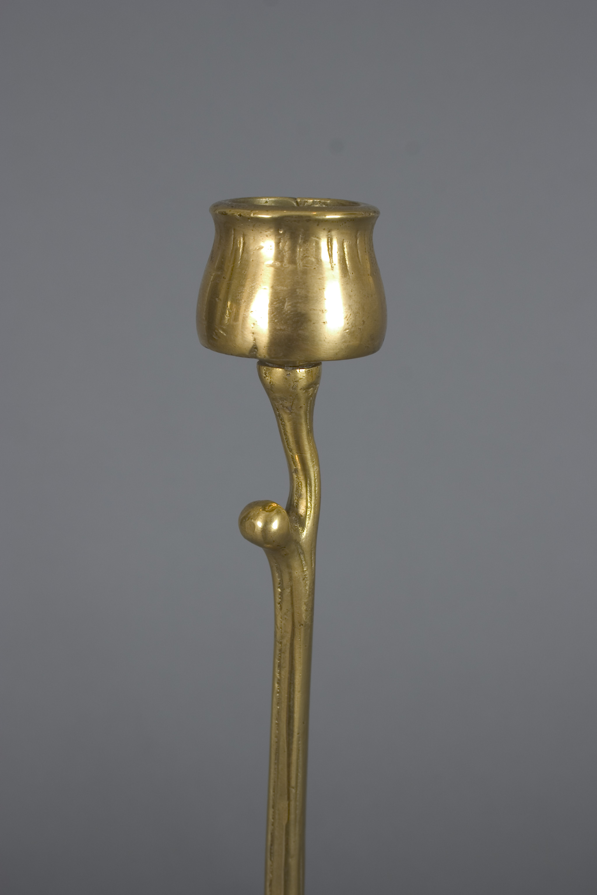 Pair of Bronze Riemerschmid Candlesticks